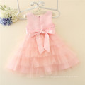 many layers 3-12years girl dress beads baby girl party dress children frocks designs with pink and white